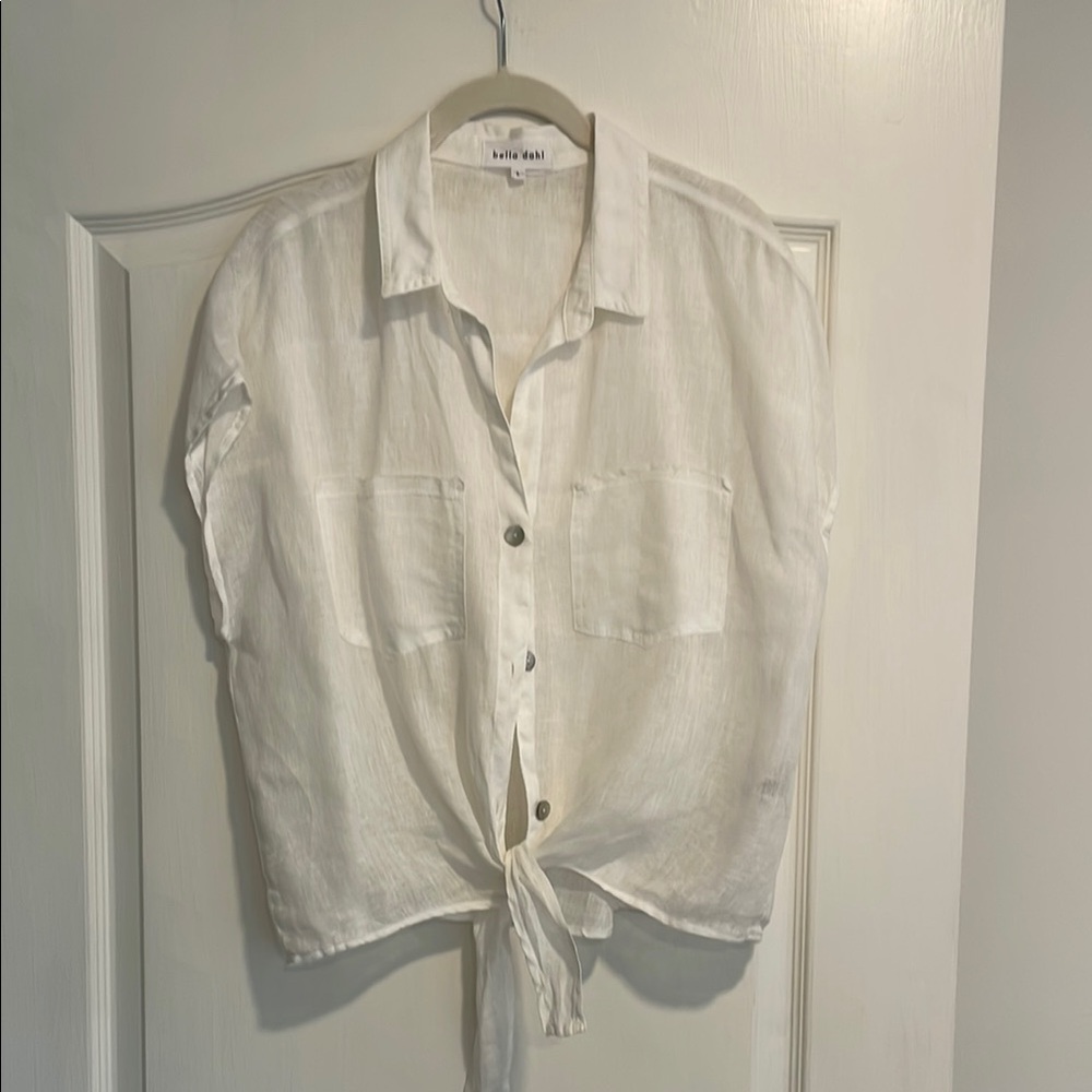 Bella Dahl White Linen Shirt